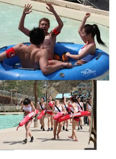 2PM dan SNSD di Caribbean Bay. ©popseoul