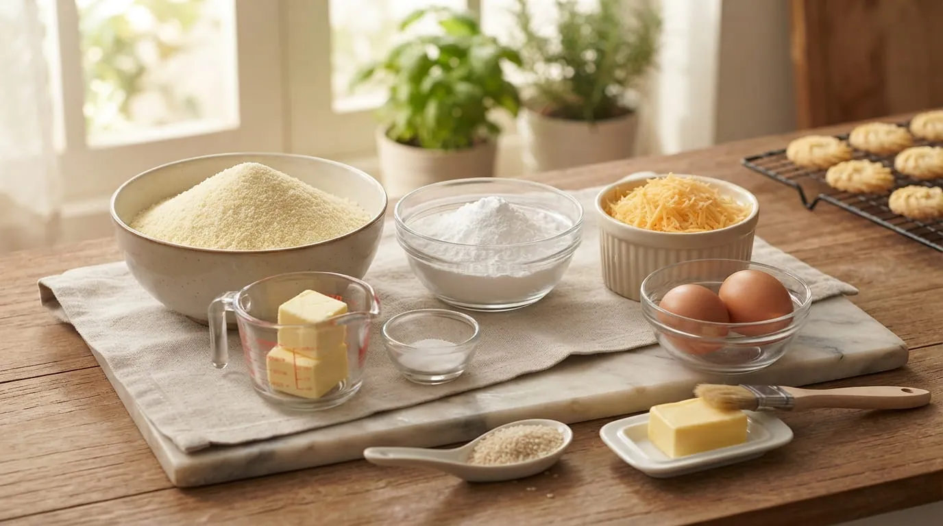 Bahan-Bahan Kue Sagu. Foto: AI Generated