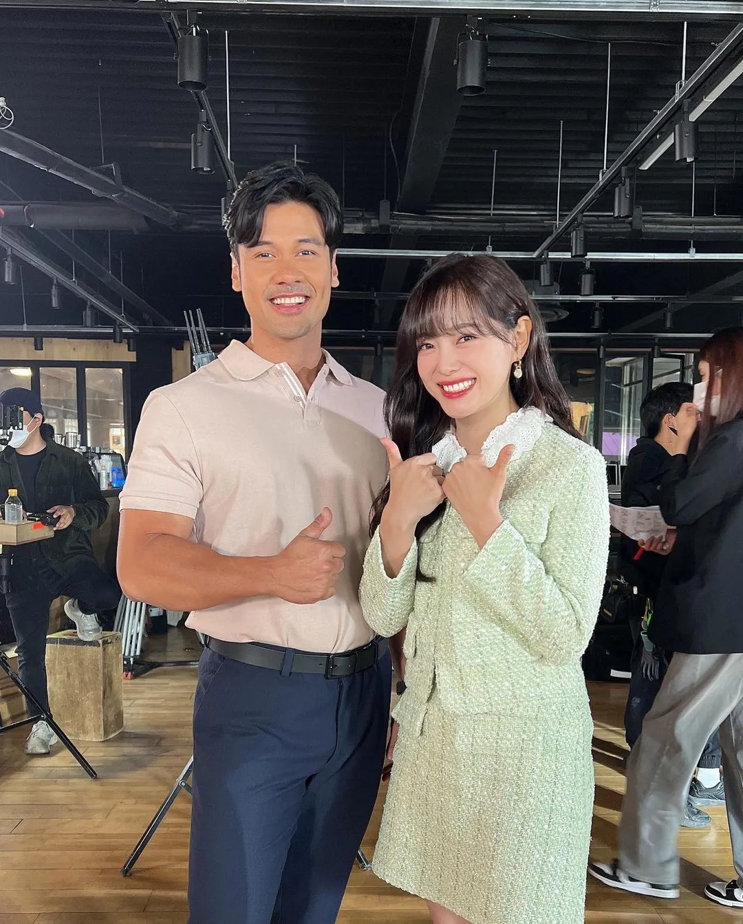 Kim Sejeong dan Chicco Jerikho (Credit: Instagram/clean_0828)