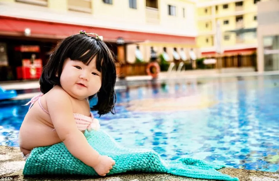 Cute fat chinese baby