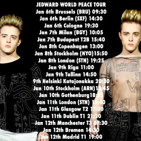 Inilah jadwal tur anti terorisme Jedward © Instagram @jepicpics