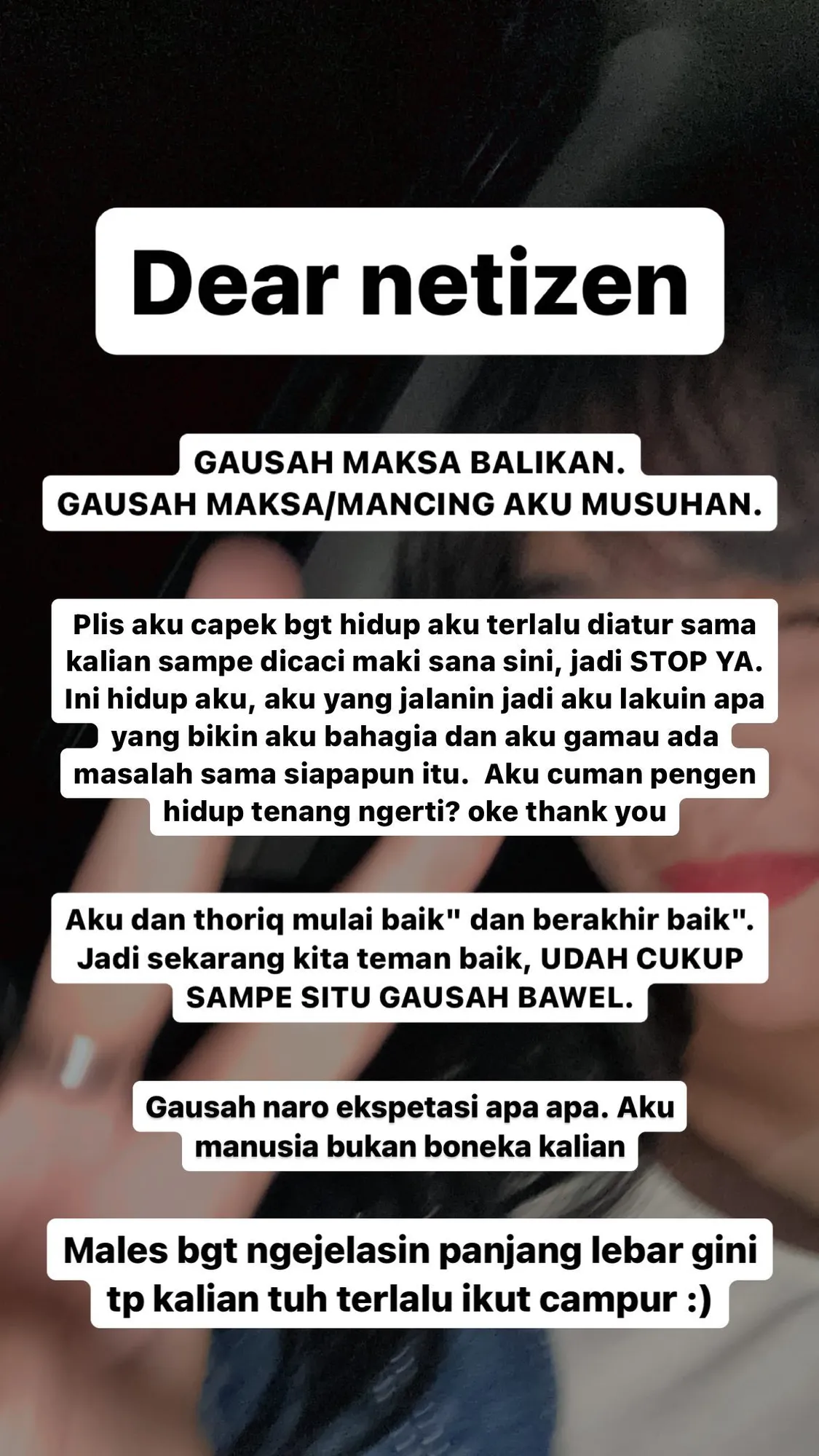 Fuji: Gausah Maksa Balikan