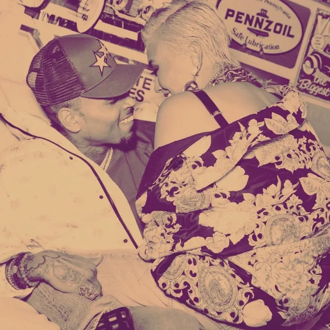 Agnes Monica bersama Chris Brown © instagram.com/agnezmo