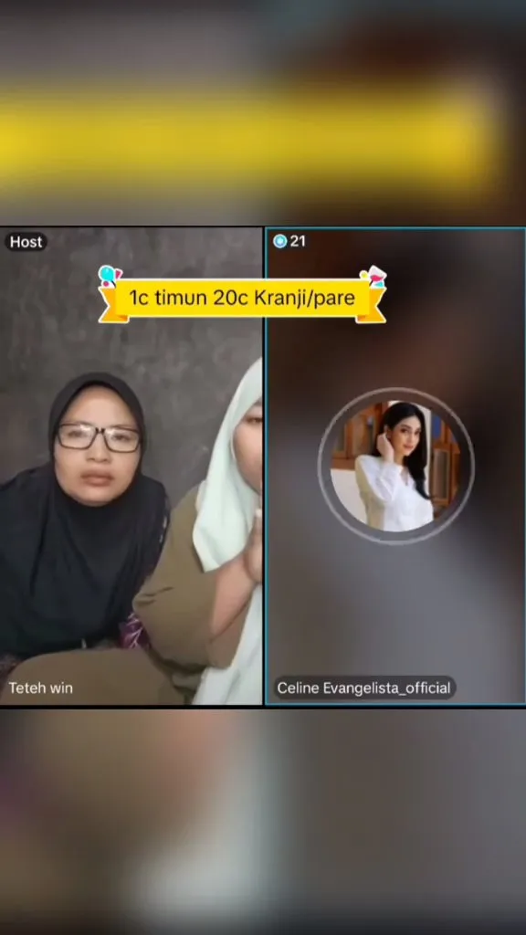 Momen Celine Evangelista beri hadiah umrah (credit: tiktok.com/Biglive)