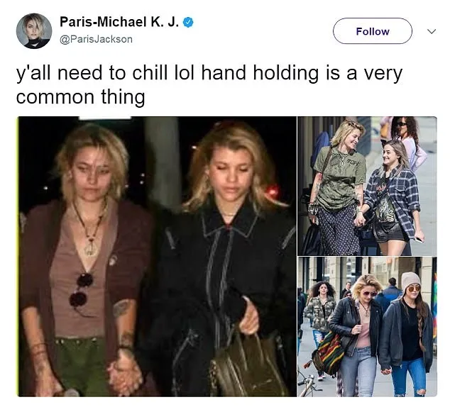Paris menganggap bergandengan tangan adalah hal biasa © Twitter.com/parishilton