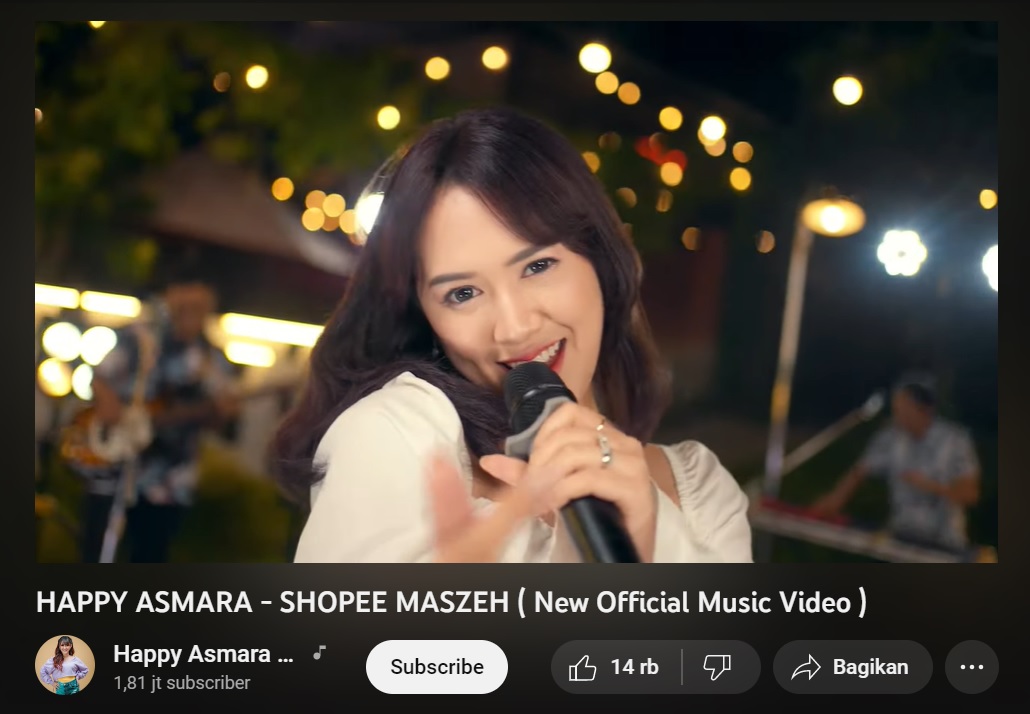 Screenshot YouTube Happy Asmara Music