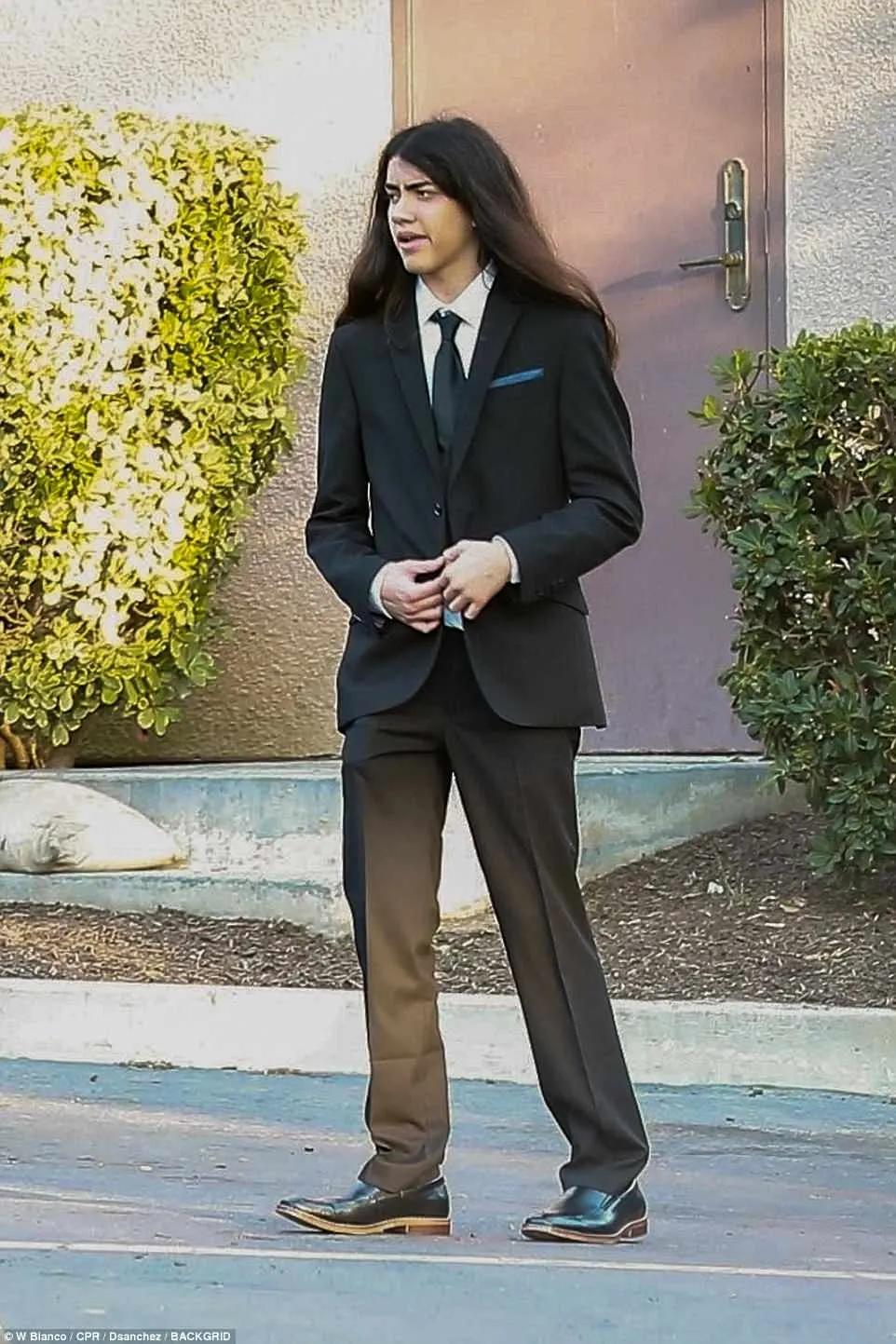 Blanket Jackson, anak mendiang Michael Jackson hadiri tanpa sang kakak Paris. (BACKGRID via dailymail.co.uk)