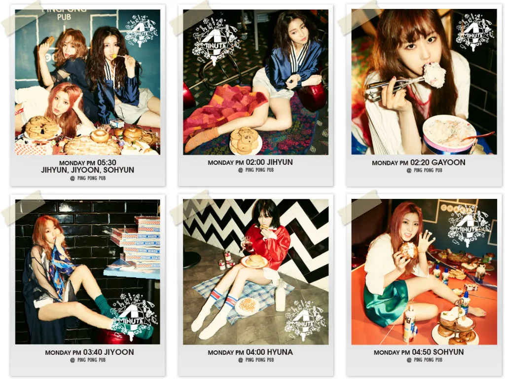 Konsep foto album '4MINUTE WORLD' via soompi.com
