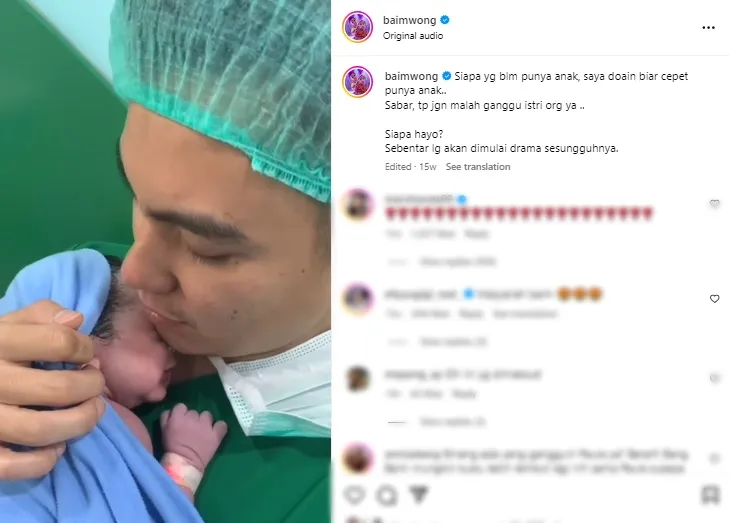 Potret postingan lama Baim Wong di bulan Juni 2024 (credit: Instagram.com/baimwong/)