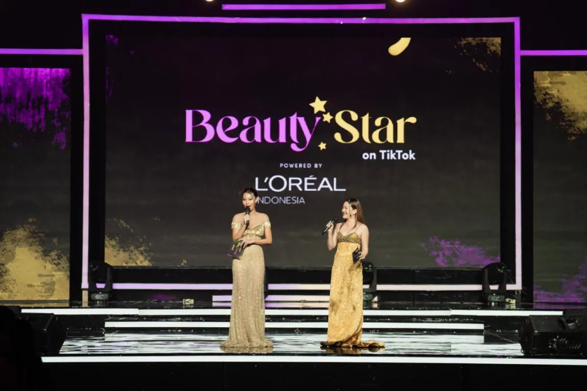 Foto Patricia Gouw dan Michimomo di malam puncak Beauty Star on TikTok