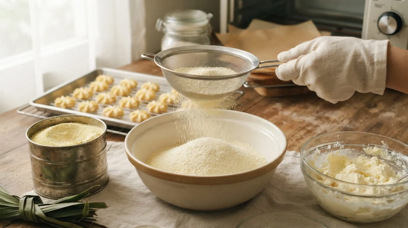 Cara Membuat Kue Sagu. Foto: AI Generated