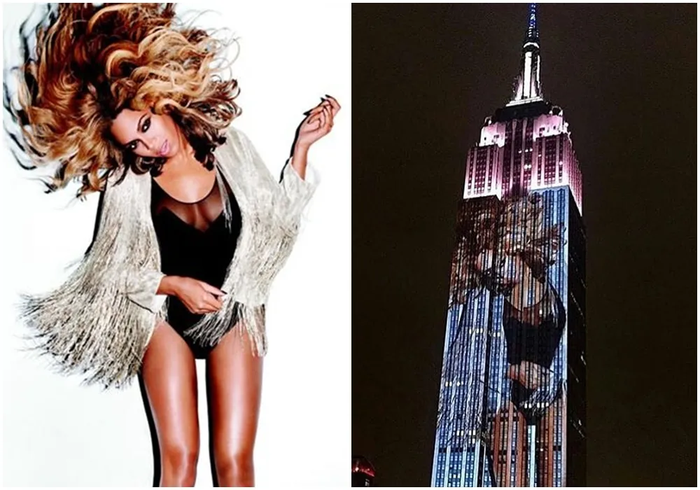 Foto Beyonce di majalah HB pada edisi November 2011 juga sempat ditampilkan © Harper's Bazaar