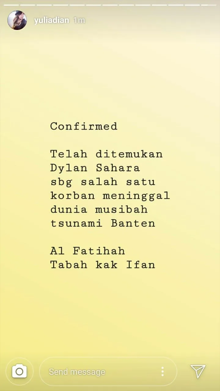Insta Story Yulia Dian