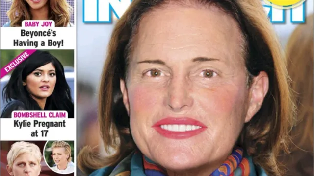 Wajah Bruce Jenner yang diedit di majalah In Touch/©In Touch Weekly