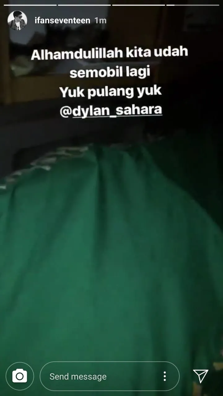 Insta Story Ifan Seventeen © Instagram Ifan Seventeen