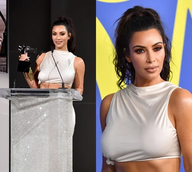 Kim Kardashian berikan pidato kemenangan yang heboh. © AFP