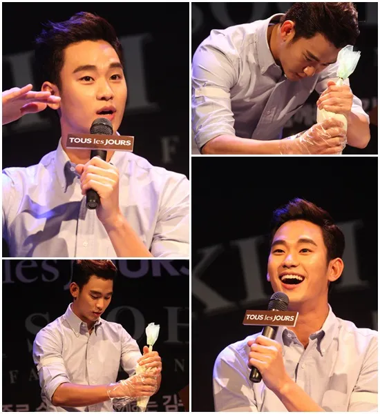 Kim Soo Hyun saat menghadiri fan meeting Tous Kes Jours @mwave.interest.me