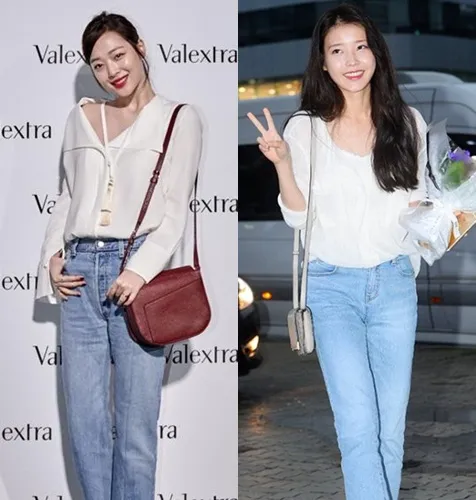 Style IU yang dituduh jiplak Sulli. ©istimewa