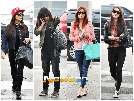Sistar saat berangkat dari Incheon tadi pagi.