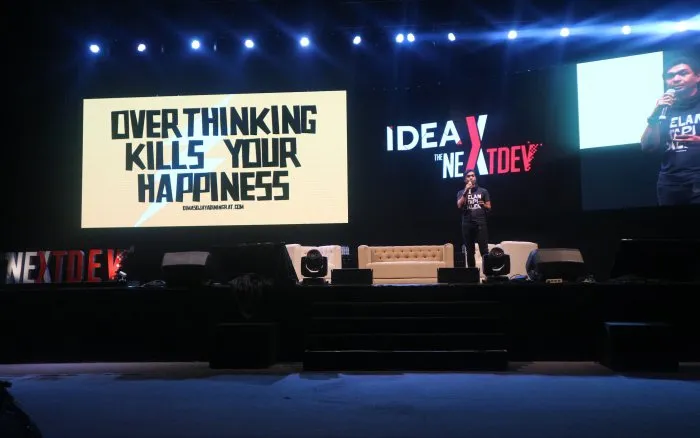 Bedah Konten Bareng Dimas Djay di iDEAX x The NextDev © 2018 www.thenextdev.id/Zaki Mursidan Baldan