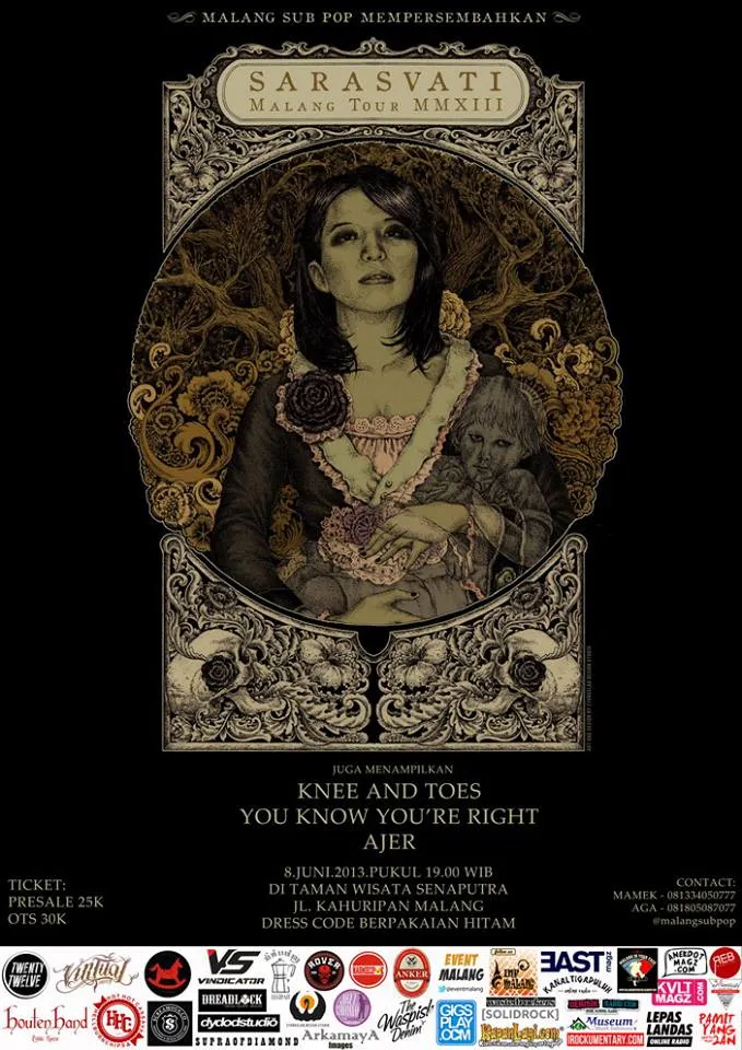 Pamflet Konser Sarasvati di Malang