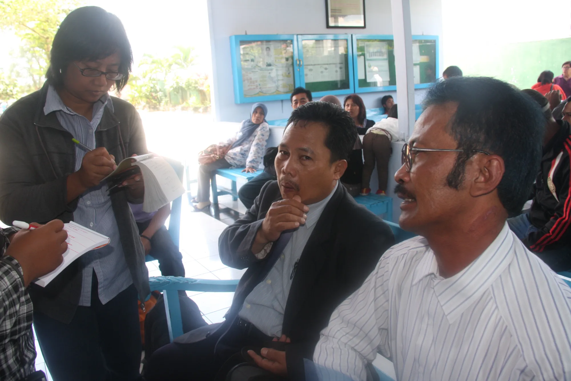 Arifin SH (pengacara Samrotul Sa'diyah) dan Kusdariyono SH (Pengacara Bian) @Foto: Darmadi Sasongko