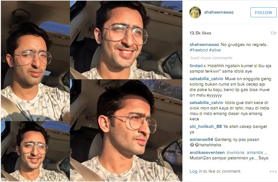 Ini dia selfie ganteng Shaheer Sheikh yang terbaru © Instagram.com/shaheernawaz