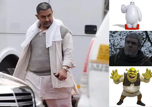 Aamir lebih mirip Baymax atau Shrek? ©bollywoodlife