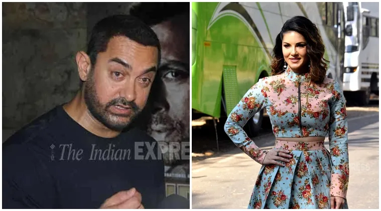 Meski Sunny bilang tidak, tapi Aamir tetap ingin kerja bareng © Indianexpress.com
