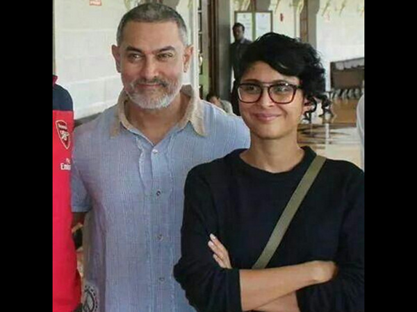 Ini dia sosok Aamir Khan saat ini saat berpose dengan sang istri, Kiran Rao di lokasi syuting film 'DANGAL' @tamil.filmibeat.com