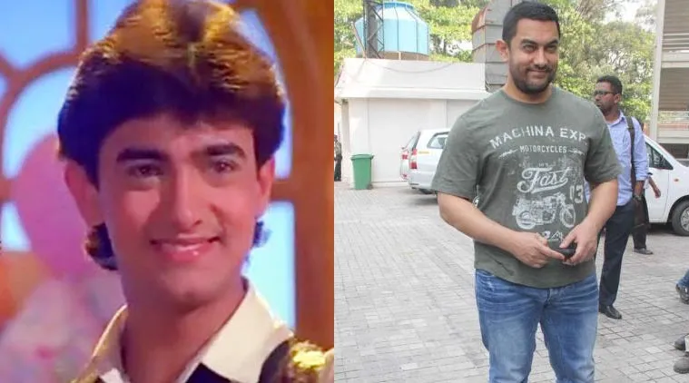 Ini dia perbandingan aktor tampan Aamir Khan saat baru debut akting di usia 23 dan dirinya kini yang sudah 50 tahun, cukup drastis ya! @indianexpress.com