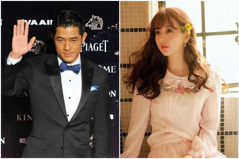 Aaron Kwok dan Moka Fang, model berusia 27 tahun, pasangan baru selebriti Tiongkok. © straitstimes.com