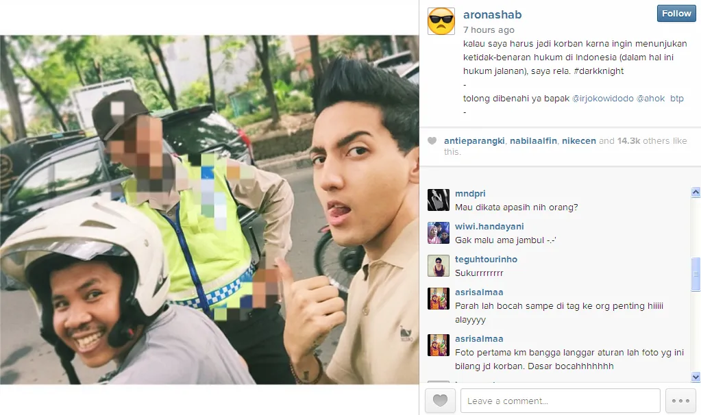 Postingan dengan caption baru Aaron / © Instagram
