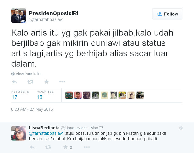 Sedang Trend Gaya Hijab, Farhat Abbas Komentari Artis 