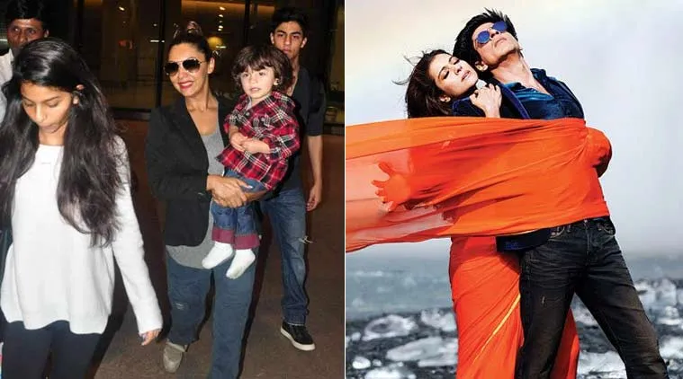 AbRam Khan bertepuk tangan saat menonton film 'DILWALE' © Indianexpress.com