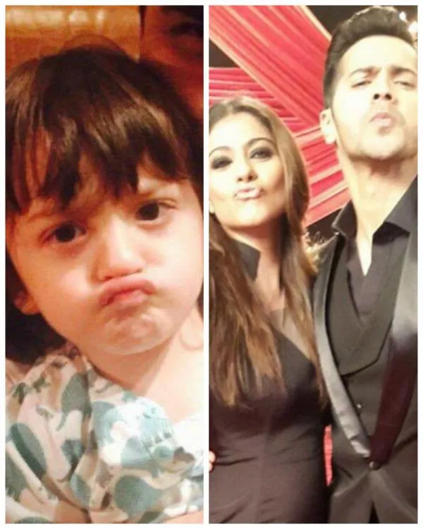 Kajol dan Varun Dhawan siap bersaing demi merebut perhatian AbRam Khan © Pinkvilla.com