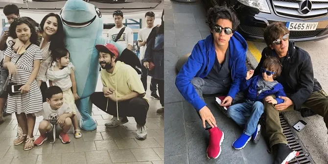 Rafathar memakai sepatu sama dengan AbRam Khan ©instagram/raffinagita1717/gaurikhan