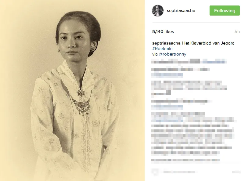 Acha sebagai Rukmini, editannya keren kan? ©instagram/septriasaacha