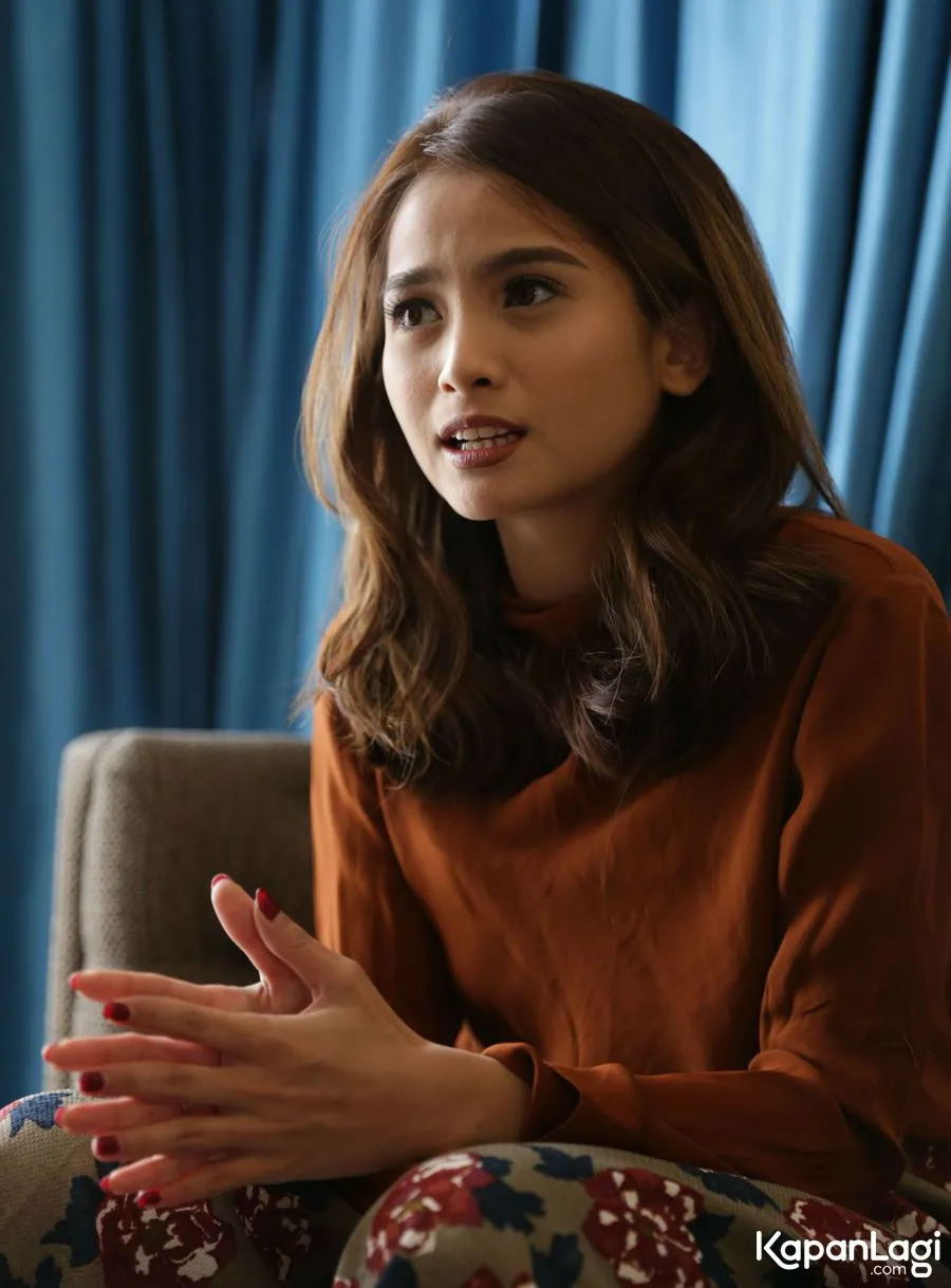 Acha menceritakan pengalamannya syuting BUNDA: KISAH CINTA 2 KODI. cr: KapanLagi.com/Agus Apriyanto