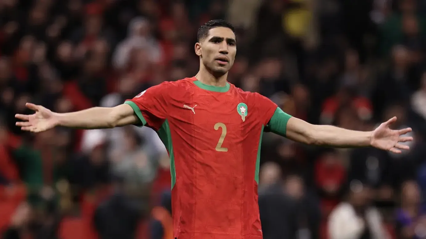 Pemain Maroko, Achraf Hakimi. (FRANCK FIFE / AFP)