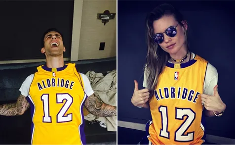 Kembaran jersey, Adam dan Behati kompak banget ya! @ istimewa