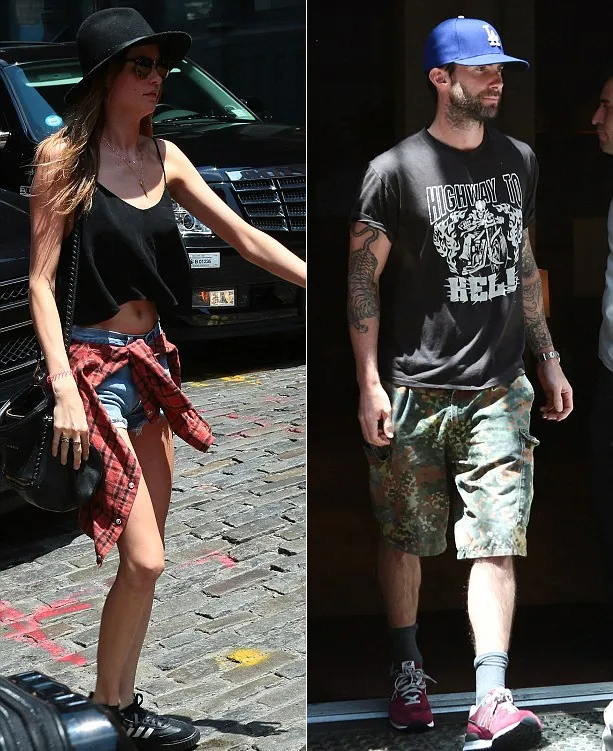Behati dan Adam menjelang pernikahan @ dailymail.co.uk