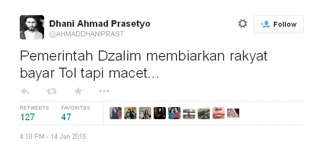 Tweet Ahmad Dhani (2) / © Twitter