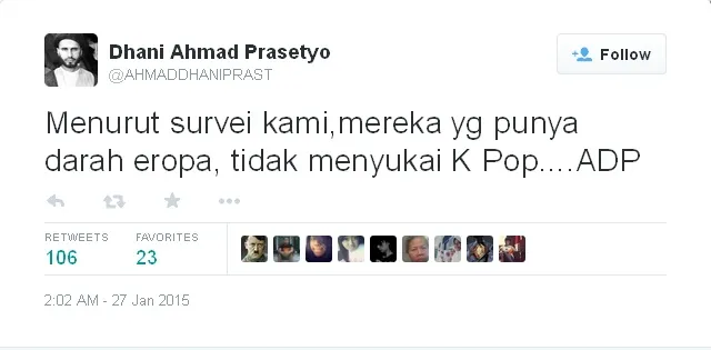 Ahmad Dhani update tentang nggak suka k-pop © twitter.com/AHMADDHANIPRAST