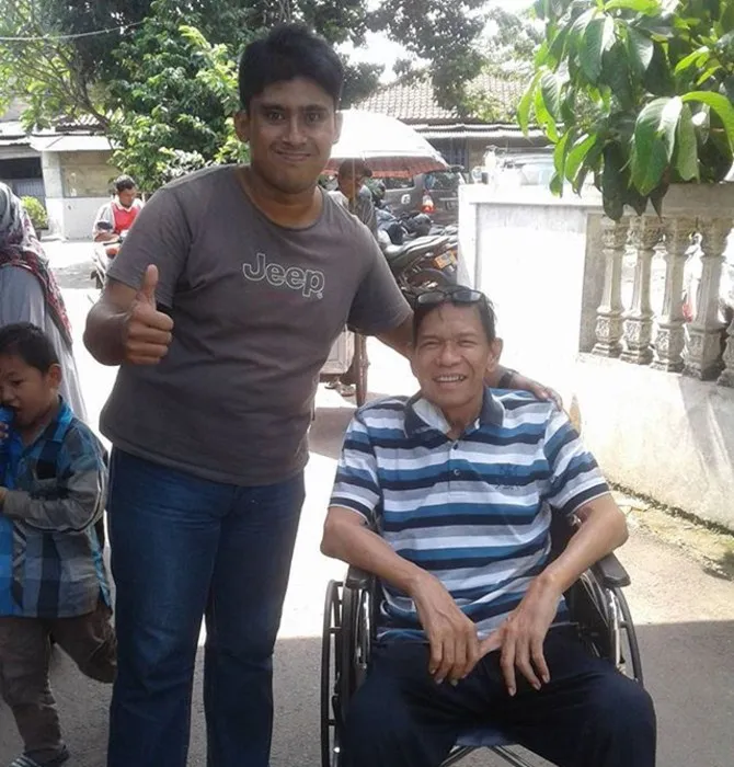 Advent Bangun sebelum dirawat di rumah sakit. (Credit: Istimewa)