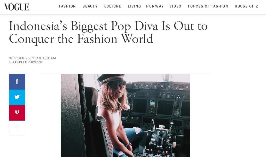 Agnez masuk majalah Vogue © Vogue