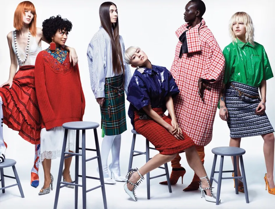 Gaya Agnez Mo berpose untuk majalah Vogue Amerika. Credit: via instagram.com/agnezmo