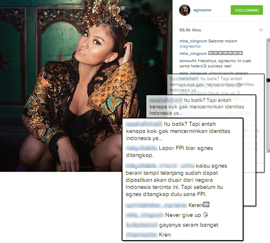 Foto Agnez yang jadi perdebatan © Instagram/agnezmo