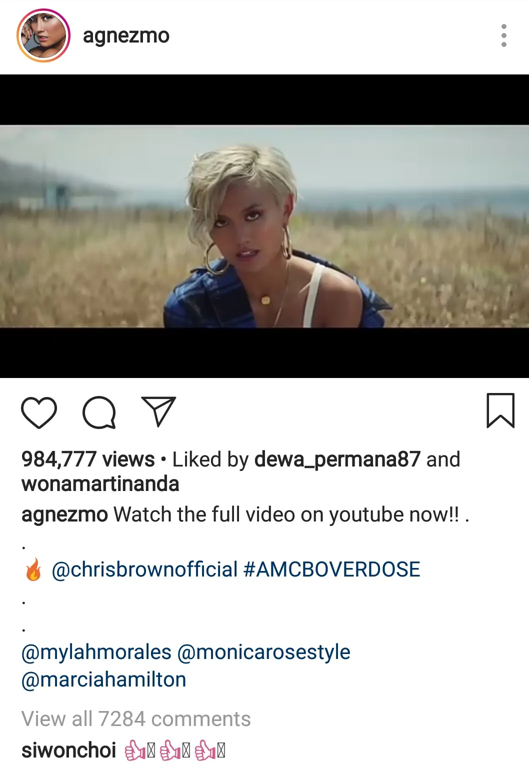 © Instagram/agnezmo