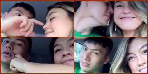 Kemesraan Agnez dan pacar barunya © Youtube/Periscope Artis